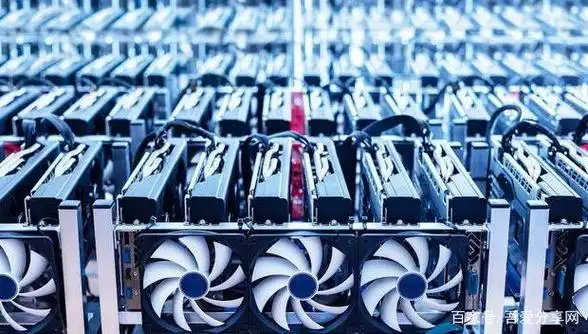 A technician inspects a mining rig in a data center, highlighting the hands-on aspect of some hosting services.